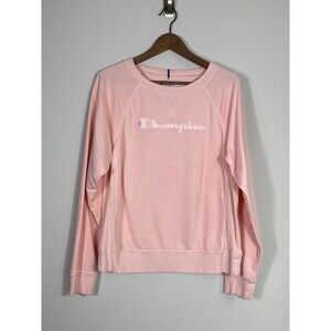 Champion Pink Embroidered Logo Sweatshirt Size M